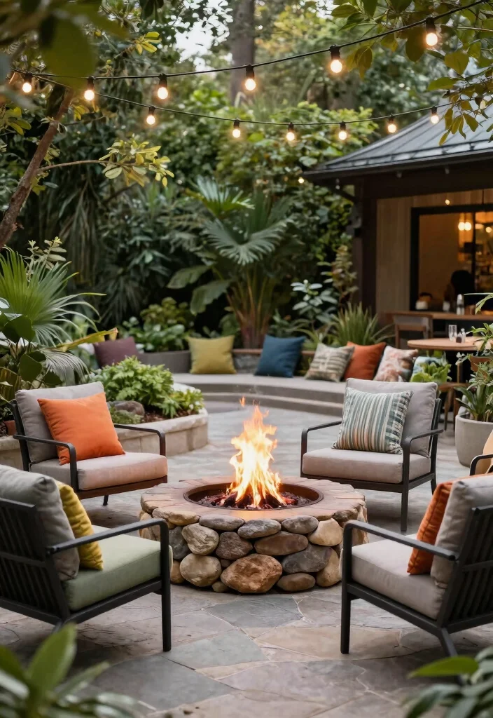 15 Simple Fire Pit Ideas for Your Backyard Without a Full Build-Out - 8. Fire Pit with Seating Area 1