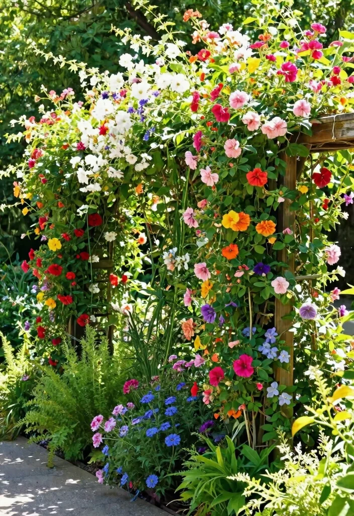 15 Trellis Fence Ideas That Add Privacy Without Blocking Light - 15. Flowering Privacy Screen 1